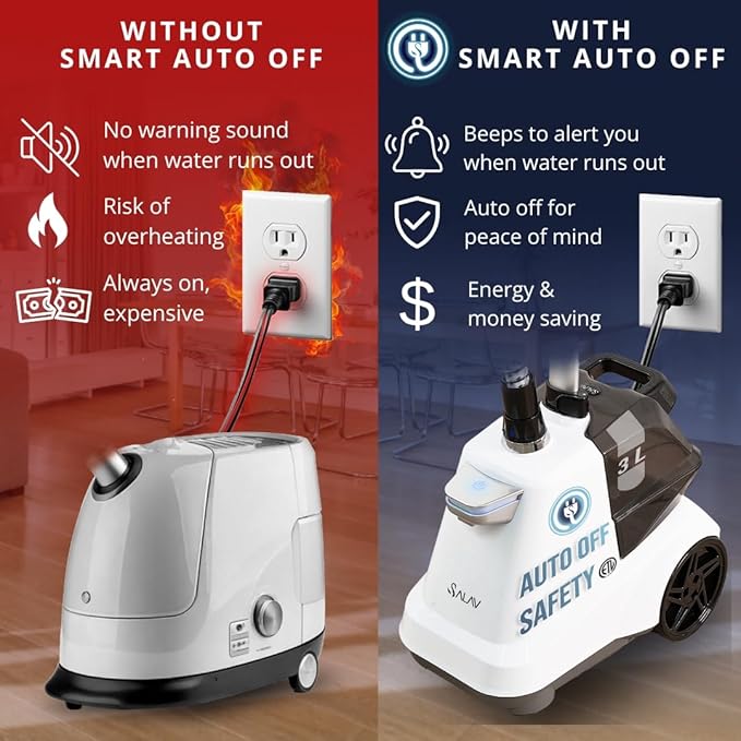 SALAV® Heavy Duty Smart Auto Shut-off Commercial Full-Size Garment Steamer - Image 3