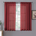 Tollpiz Sheer Curtains Linen Textured Living Room Curtain Sheers Light by Tollpiz