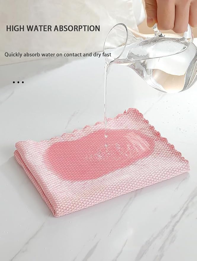 Streak Free Fish Scale Microfiber Cleaning Cloth Window, Windshield, Lint-Free - Image 5