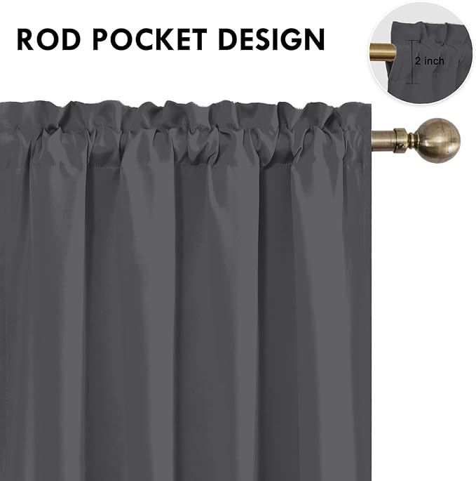 DWCN Blackout Curtains for Living Room 95 Inch Length 2 Panels Set, Solid - Image 4