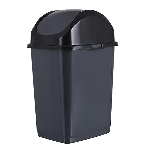 Superio Kitchen Trash Can with Swing Top Lid 9 Gallon Slim Waste Bin 37 Qt by Superio