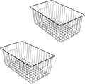 16inch Freezer Wire Storage Organizer Baskets, Household Refrigerator Bin by Y.Z.Bros
