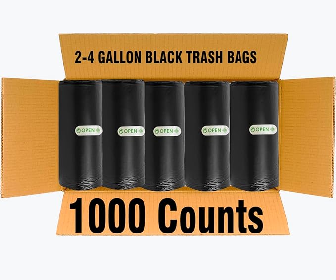 2-4 Gallon Trash Bags, Small Trash Can Bin Liners - Image 4