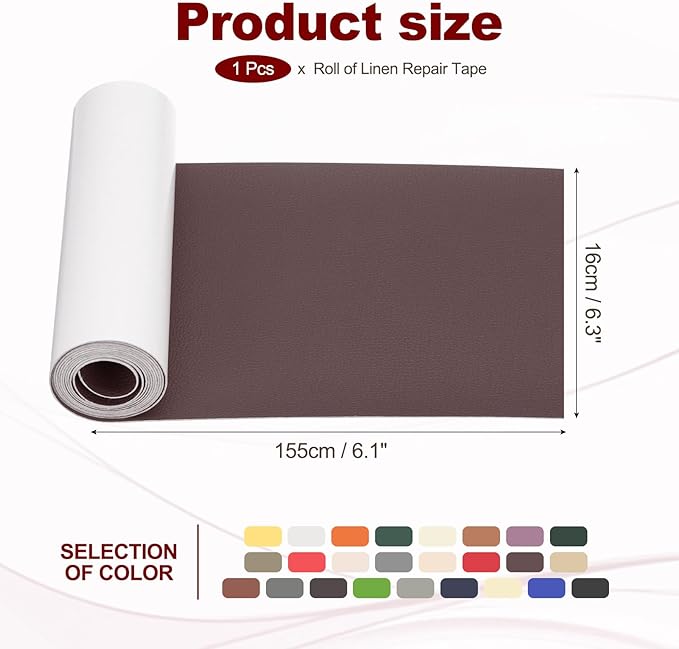 PATIKIL Leather Patches Tape for Furniture, 6.3 x 61 Inch Self Adhesive Vinyl - Image 2