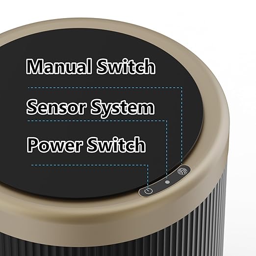URALFA 3.7 Gallon Motion Sensor Bathroom Trash Can - Image 5