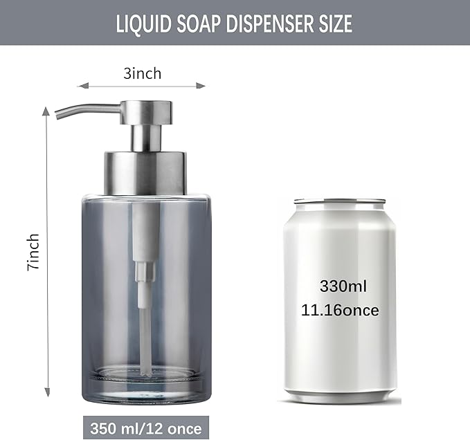 Enra Thick Glass Soap Dispenser - Image 6