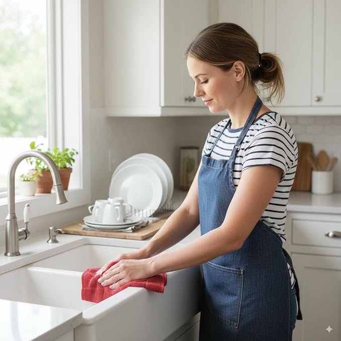 100% Cotton Kitchen Towels and dishcloths Sets, Super Soft & Absorbent - Image 7