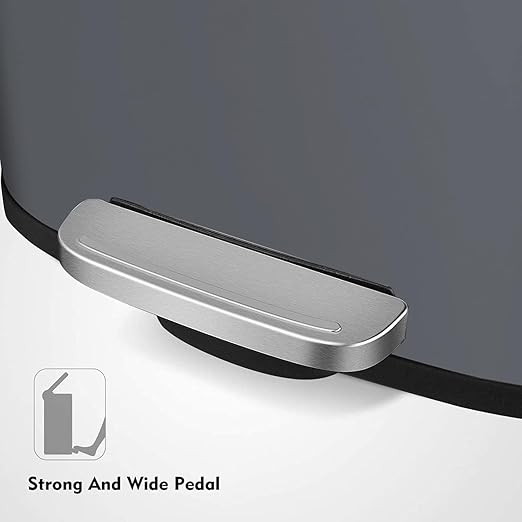 AthLike Trash Can, Stainless Steel Kitchen Garbage Can, Step Waste Bin - Image 3
