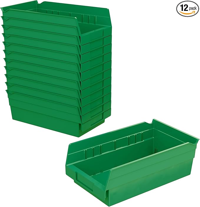 Akro-Mils 30130 Plastic Shelf Bins, Heavy Duty Storage Bins by Akro-Mils