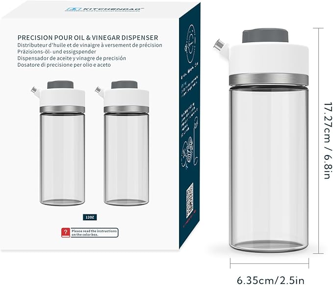 KITCHENDAO Precision Pour Glass Oil Dispenser 2-Piece Set - Image 8