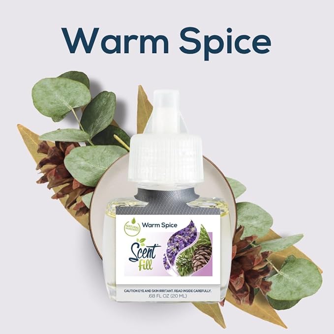 Scent Fill Warm Spice Plug in Air Freshener, 4 Scented Oil Refills - Image 3