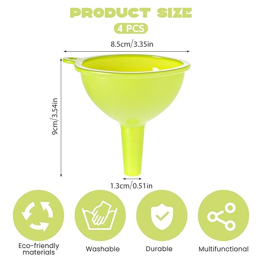 4 Pack Kitchen Silicone Funnel, Kitchen Funnel Set, Canning Silicone Funnels - Image 2