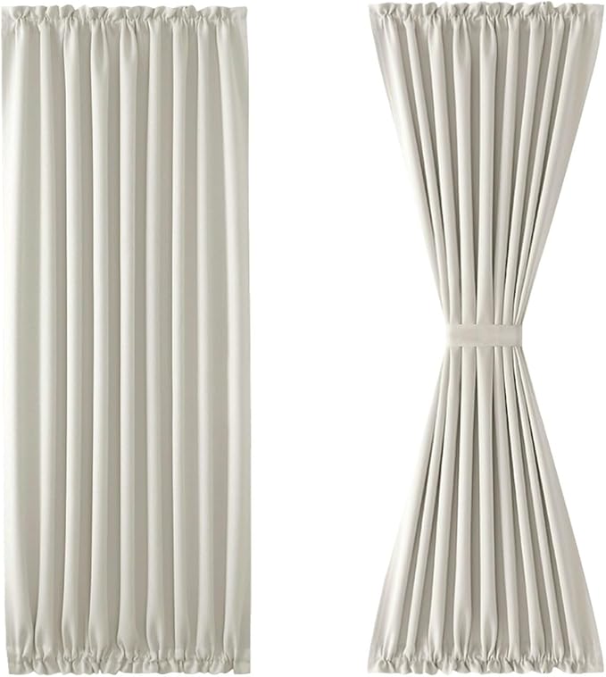 DWCN French Door Curtains – Rod Pocket Thermal Blackout Curtain - Image 7