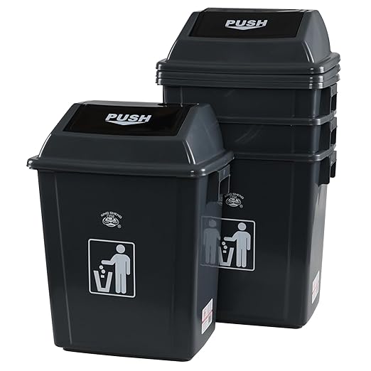 Kiddream 4 Packs 5 Gallons Swing Lid Garbage Can, Plastic Trash Can - Image 7