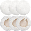 Linkstyle 6PCS 7 Inch Wool Buffing Pads Kit, Lambs Wool Polishing Bonnet Pads by Linkstyle