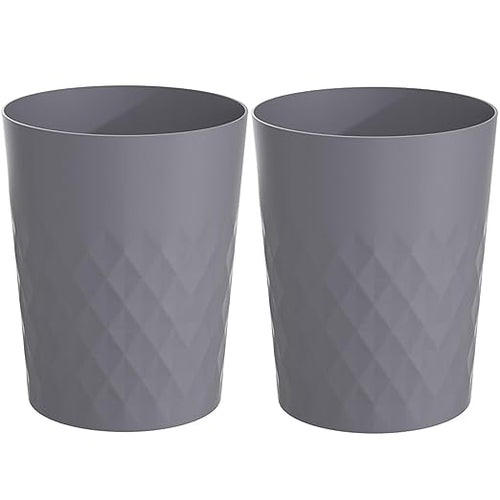 1.8 Gallon Small Trash Can 2 Pack Bathroom Garbage Can Waste Basket Recycling by HOLTPHILI