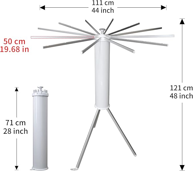 Clothes Drying Rack Tripod, Laundry Hanger Dryer Rack, Portable Foldable Drying - Image 2