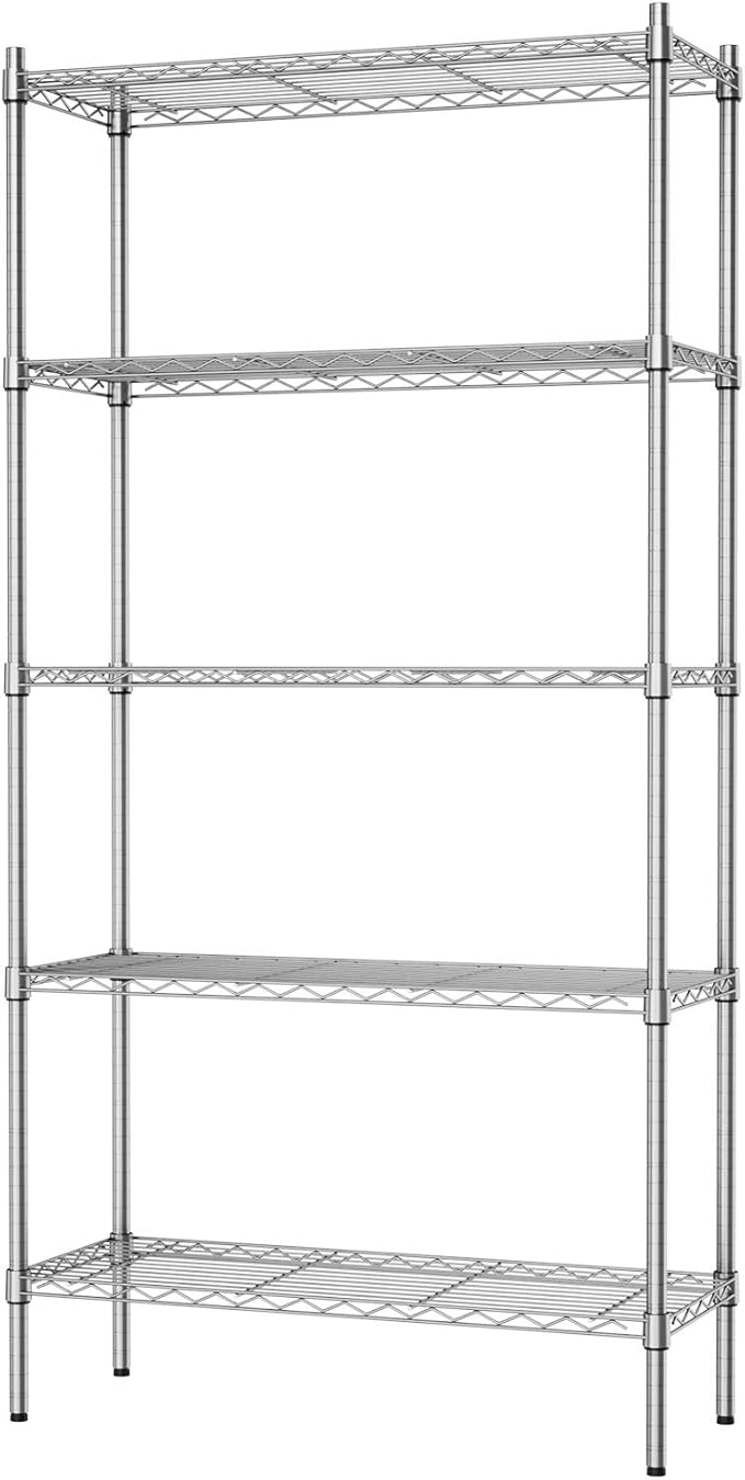 Auslar 5-Shelf Storage Shelves Heavy Duty 5 Tiers Standing Large Shelving Units by Auslar