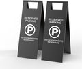 Reserved Parking Sign – Foldable Heavy Duty Plastic A-Frame by CrazyAnt