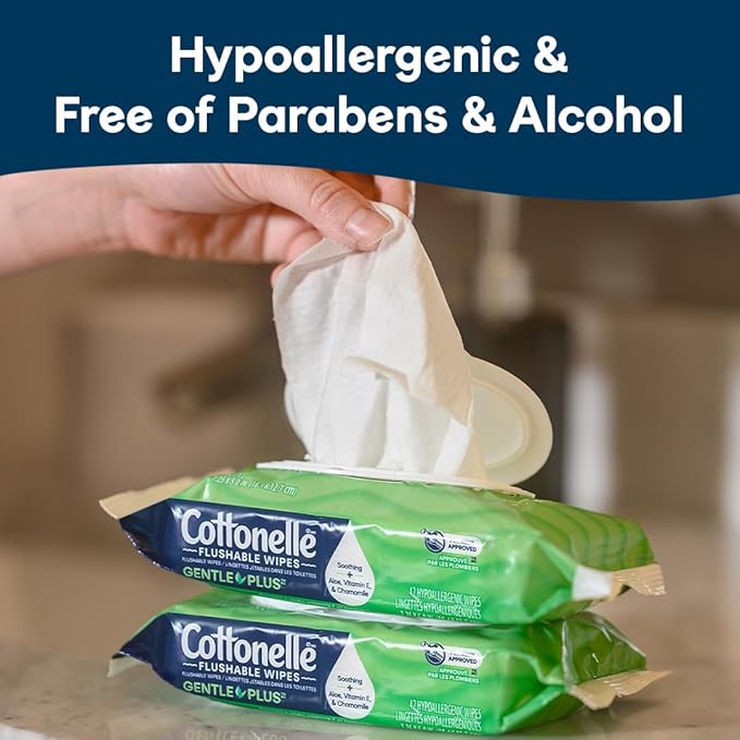 Cottonelle GentlePlus Flushable Wet Wipes - Image 2