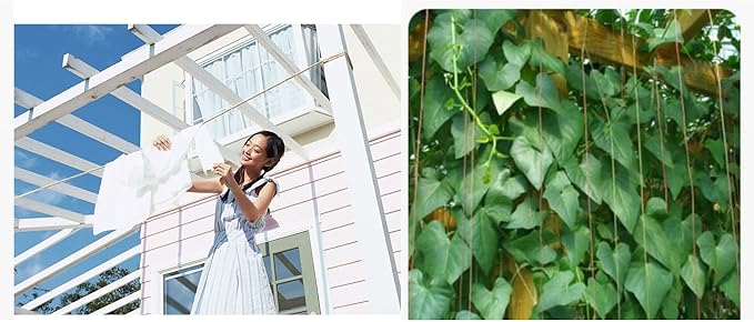 2 Pcs Diamond Braided Rope Clothes Hanging String Indoor Utility Clotheslines - Image 4