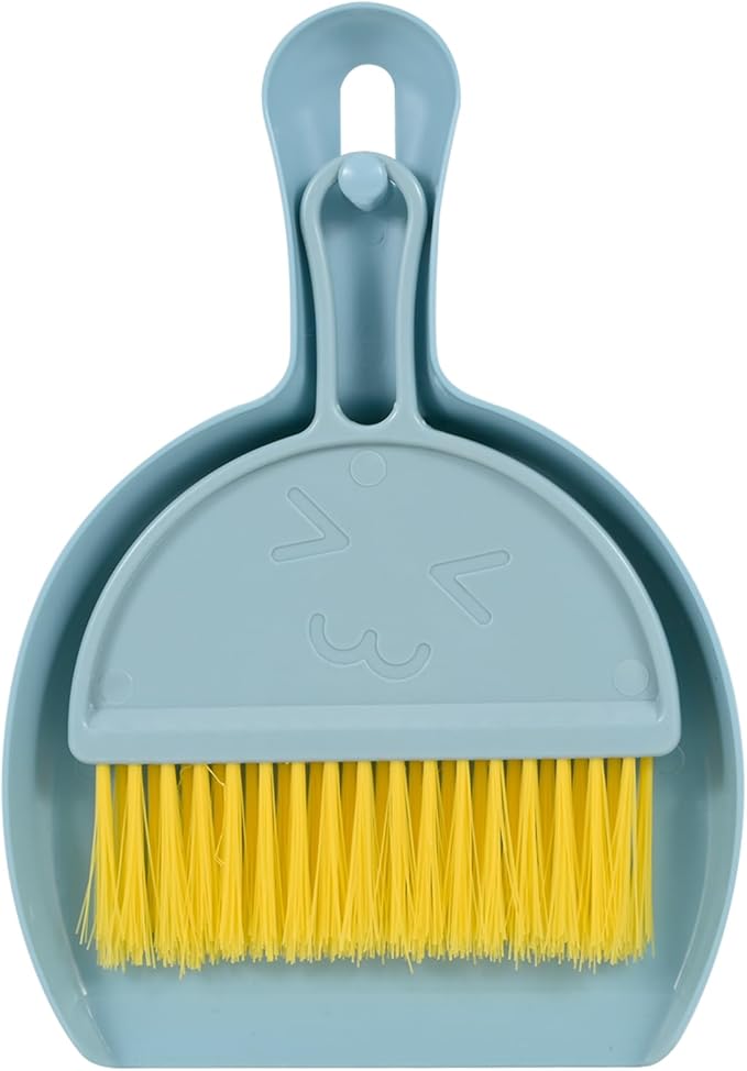 Small Broom and Dustpan Set, mini Compact Portable, by Shaloxar