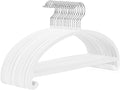 MIZGI 50 Pack White Velvet Hangers by MIZGI