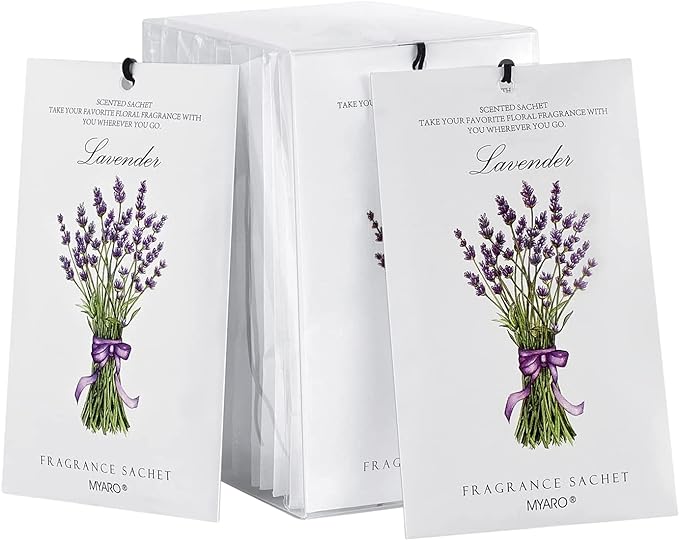 MYARO 12 Packs Lavender Scented Sachets Air Freshener by MYARO