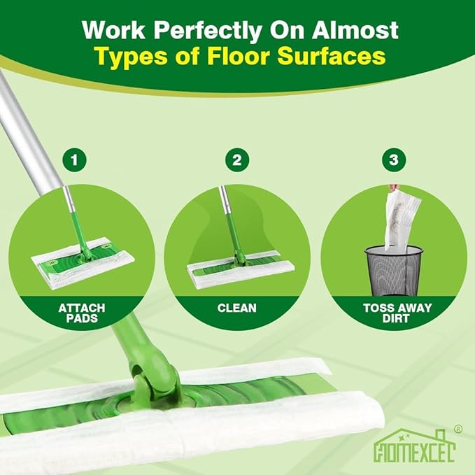 HOMEXCEL Dry Sweeping Cloths Pads Compatible - Image 2