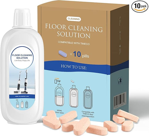 10 Bottles Compatible with Tineco Cleaning Solution Pet 500ml Per Bottle Orange by NUKISA