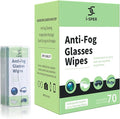 70 Count Anti Fog Lens Wipes for Eyeglasses, Pre-Moistened Individual Wrapped by i-SPER