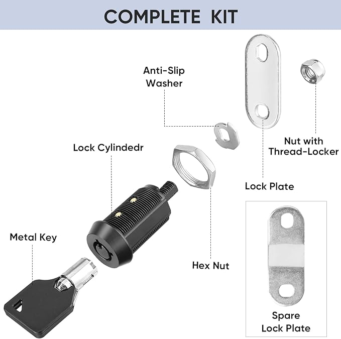 PTEROMY 2 Pack Cabinet Lock - Image 5