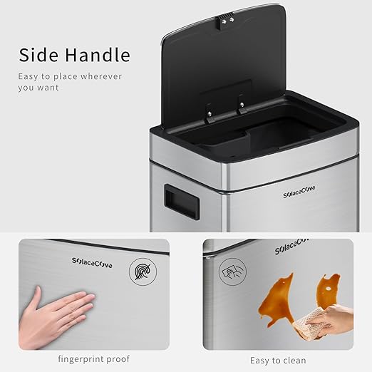 8 Gallon Stainless Steel Garbage Can - Image 5