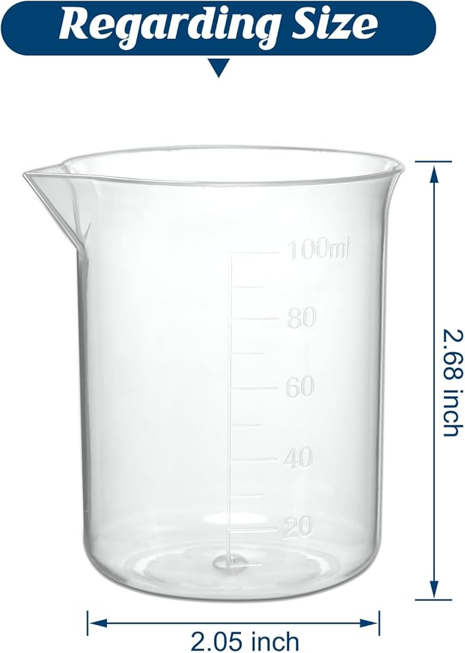 Plastic Measuring Cups, for Liquid Measurement and Scientific Experiments - Image 2