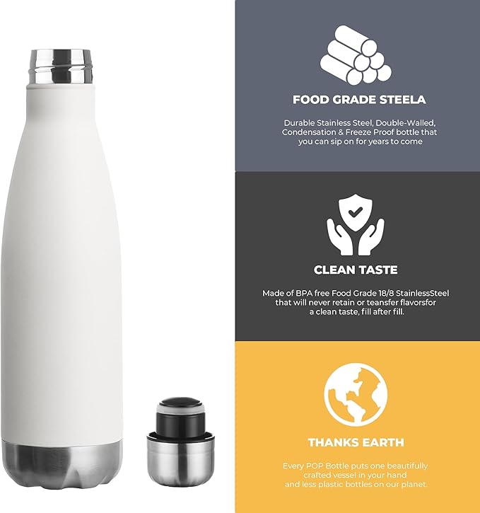 MEWAY 17oz Sport Water Bottle Vacuum Insulated Stainless Steel Sport Water - Image 3