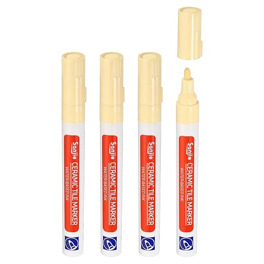 PATIKIL Grout Pen, 4 Pack Beige Tile Marker Waterproof Grout Sealer Pen Tile by PATIKIL