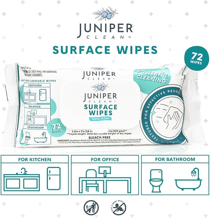 1 Pack Surface Cleaning Wipes Bleach Free, All-Purpose Cleaner - Image 2