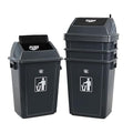 4 Packs 13 Gallon Commercial Heavy-Duty Trash/Garbage Can, Swing Lid Waste by Afromy