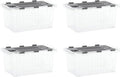 Superio Storage Bins with Lids, Stackable Totes, BPA Free, Odor Free, Organizer by Superio
