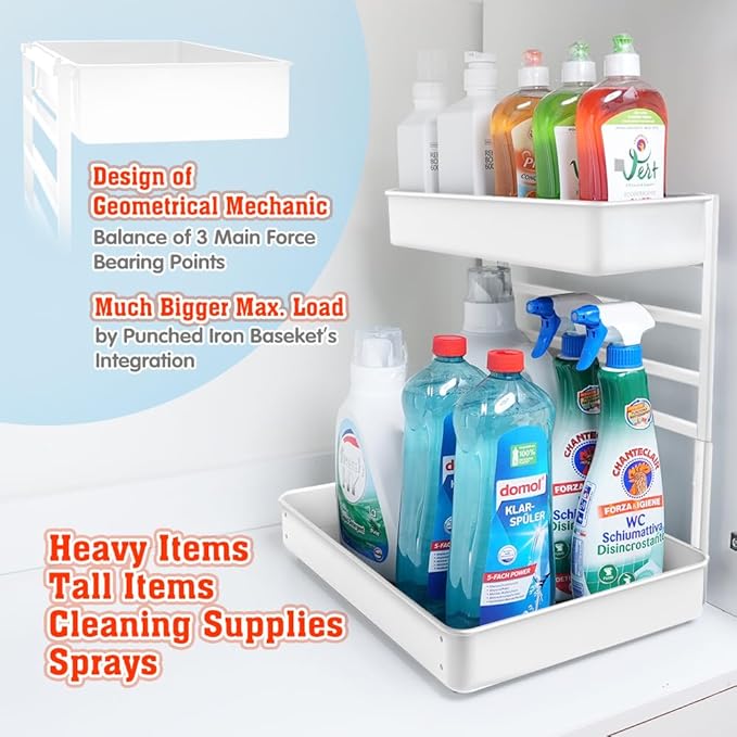 EVERIE Metal Pull Out Slide Shelf Organizer - Image 7