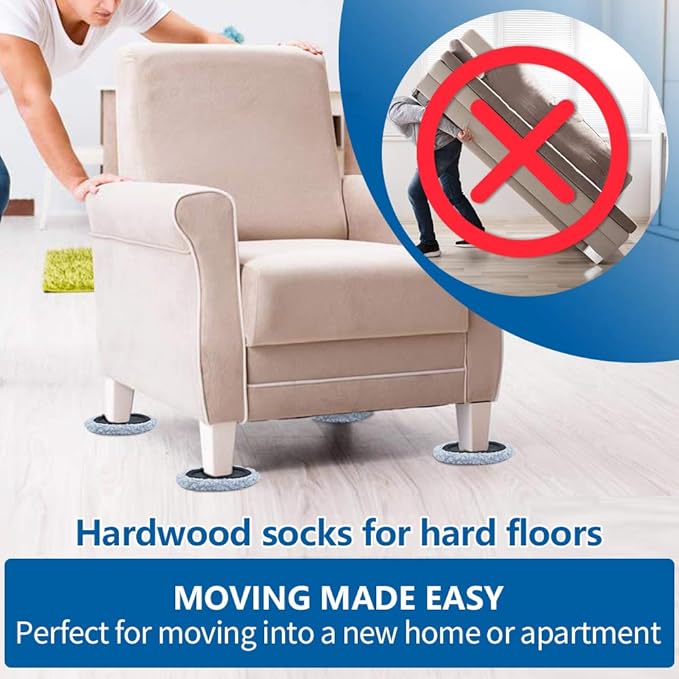 Furniture Sliders Multi-Surface 2-in-1 Reusable Moving Pads - Image 4
