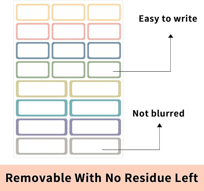 STARLIBOO Removable Labels, Removable Colored Labels Stickers, Self-Adhesive - Image 3