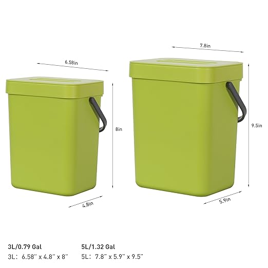 EKO Puro Mini Wall-Mounted Kitchen Trash Can - Image 2