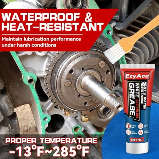 White Lithium Grease, Garage Door Lubricant, Track Rail, Waterproof&Heat - Image 3