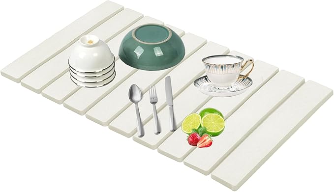 Stone Drying Mat for Kitchen Counter, Collapsible Dish Drying Mat, Fast Drying by Unknown