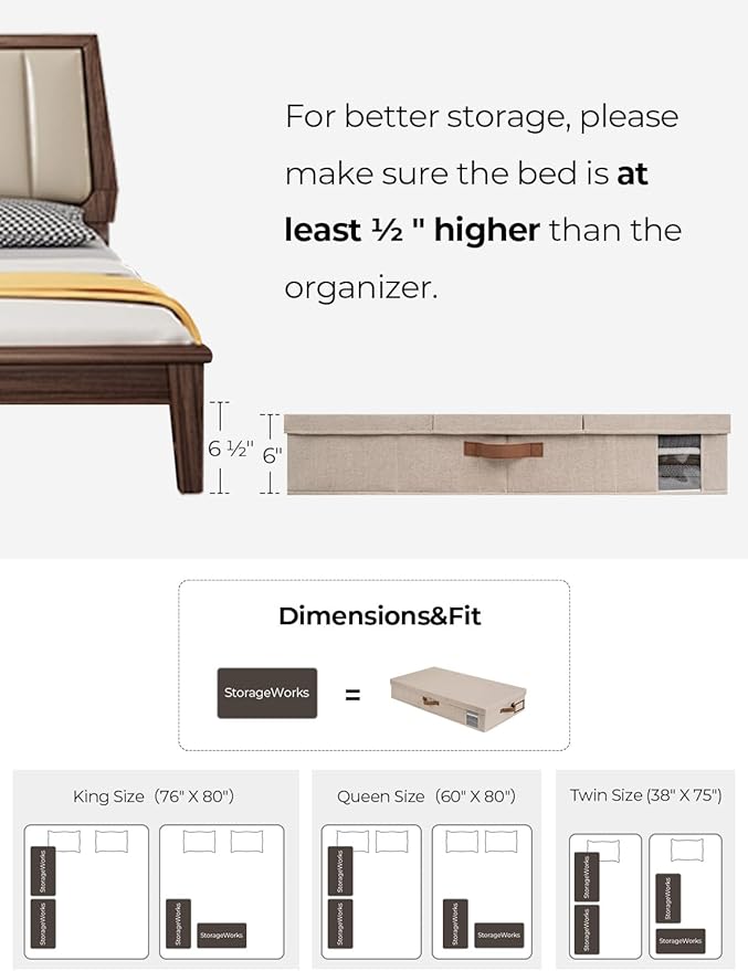 StorageWorks 2-Pack Large Under Bed Storage Bins - Image 3
