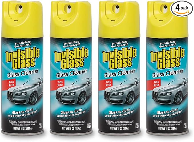 Invisible Glass 91163-4PK Premium Aerosol Glass and Window Cleaner by InvisibleGlass