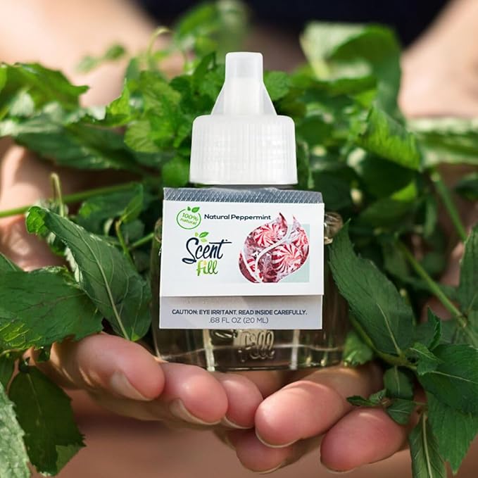 Scent Fill 100% Natural Peppermint Plug in Air Freshener, 4 Scented Oil Refills - Image 5