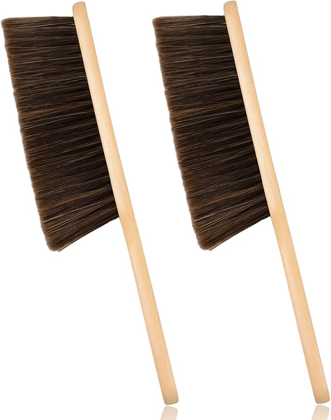 2 Pieces Woooden Dust Brush Hand Broom Bench Brush by Dazzhues