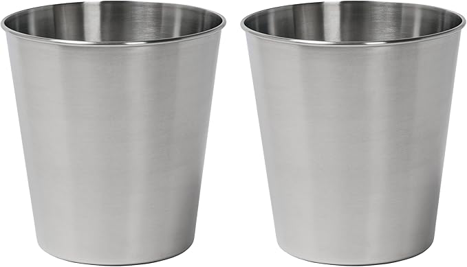 happimess HPM1113C-SET2 Nolan Modern Classic Smooth Steel 2 Gal Waste Bin by Happimess